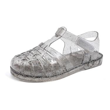Imagem de GUGUYeah Sandálias Jelly Para Meninas, Biqueira Fechada, Fantasia De Princesa, Sapatos Verão, Pescador, Gladiador, Água, Praia, Rasteirinha, Infantil/Criança Pequena/Criança Grande
