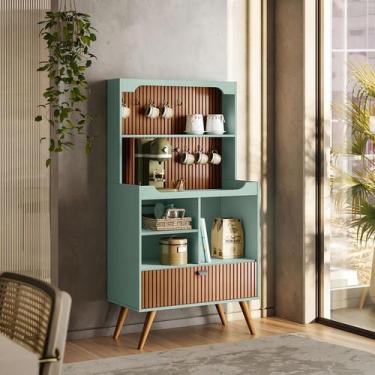 Imagem de Cantinho do Café Armário Aparador de Cozinha Rubi Lukaliam, MENTA/TAUA