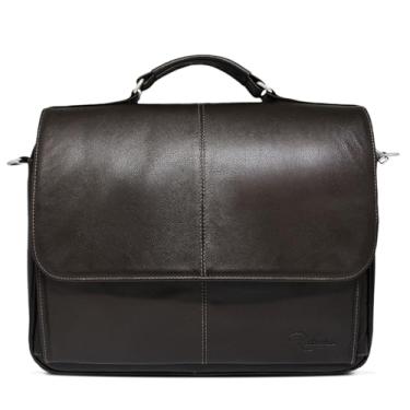 Imagem de Pasta Executiva Masculina de Couro Relicário - Note17 (Marrom Café)