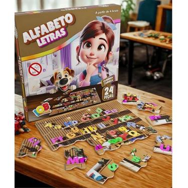 Imagem de Jogo Do Alfabeto Letras 24 peças IOB Infantil, Colorido