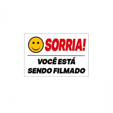 Imagem de Placa De Aluminio Sorria Voce Esta Sendo Filmado