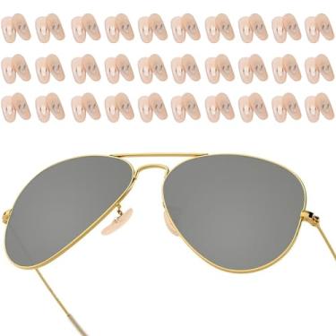 Imagem de Eye Opening Stuff 30 pares de almofadas de nariz de substituição para óculos de sol Ray-Ban Aviator RB3025 3026 3030 3211 3362 3445 - Transparente