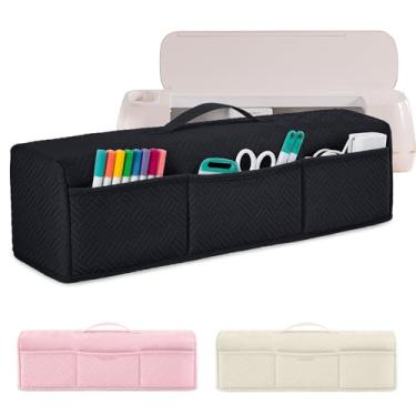 Imagem de IMAGINING Capa protetora contra poeira acolchoada elástica e lavável compatível com Cricut Maker 3, Maker 4, Explore Air 2, Explore 3, Explore 4 máquinas – com bolsos para acessórios e fornecedores