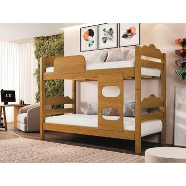 Imagem de Beliche Kênia Solteiro Naturalle - Carmolar Móveis