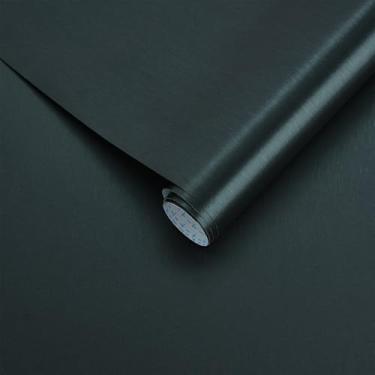 Imagem de Dimoon Papel de parede verde de 40 cm x 192 cm, papel de parede verde moderno, papel de parede autoadesivo removível, papel de parede espesso à prova d'água para bancadas de cozinha, rolo de vinil