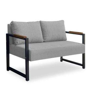 Imagem de Poltrona 02 Lugares Namoradeira Ferro Estilo Industrial Ipanema - Gonç