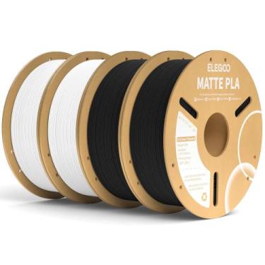 Imagem de Filamento para impressora 3D ELEGOO Matte PLA Preto e Branco 4kg
