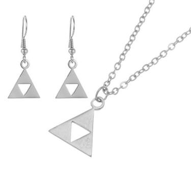 Imagem de LLYANZ Corrente de couro de metal banhado a ouro antigo com pingente Zelda, Aço inoxidável, pedra preciosa