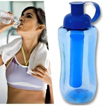 Imagem de Squeeze Garrafa Tubo De Gelo 600Ml Academia Escola Caminhada