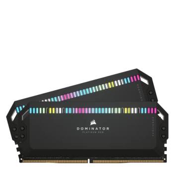 Imagem de CORSAIR Dominator Platinum RGB DDR5 RAM 64GB (2x32GB) 6800MHz CL40 Intel XMP iCUE Memória de computador compatível - Preto (CMT64GX5M2B6800C40)