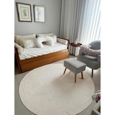 Imagem de Tapete Quarto do Bebe de Crochê Tapete Quarto Infantil Neutro 1,50M - 