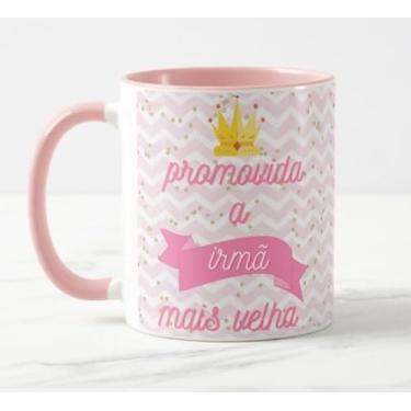 Imagem de Caneca Promovida a Irmã Mais Velha Surpresa Gravidez Int Rosa