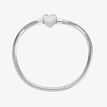 Imagem de Pulseira de Berloque Coração em Prata 925, 21