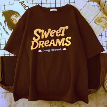 Imagem de Camiseta Sweet Dreams Hope Aesthetic Unissex - sneko, Marrom, GG