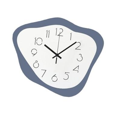 Imagem de IEUDNS Relógio de parede de acrílico moderno e silencioso, decoração para casa, relógio pendurado para hotel, inauguração de casa, fazenda, festa de fim de, Azul