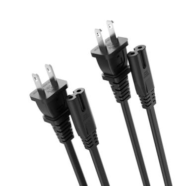 Imagem de Superer Pacote Com 2 Cabos De Alimentação Ca 1,2 M (4 Pés) Adequados Para Consoles Xbox Series X/S, One Ps4, Ps5, Ps3, Playstation 5 E 3, Smart Tvs, Impressoras, Monitores Alto-Falantes, Substituiçã