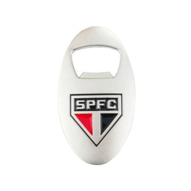 Imagem de Abridor de Garrafas Prateado com Ímã 7,5cm São Paulo FC - mileno