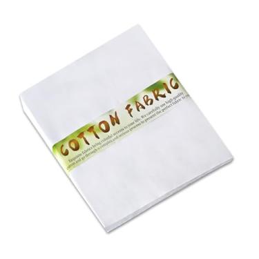 Imagem de 100 peças de quadrados de tecido de algodão branco, quadrados de tecido acolchoado de 22 x 23 cm, pacotes de 100% algodão, projetos de costura, patchwork, artesanato DIY