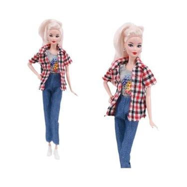 Imagem de Conjunto De Roupas De Boneca Barbie De 11,8 Polegadas, Camiseta, Jaque