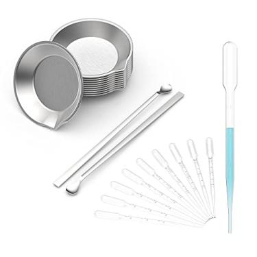 Imagem de DIYESMART Bandeja de pintura com 12 peças, 2 agitador de tinta e 10 unidades de conta-gotas de pipeta de 3 ml para pintura em aerógrafo, pintura artesanal DIY, pintura em modelo, ferramentas de construção de pintura de hobby, leve..