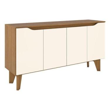 Imagem de Buffet Quartzo 4 Portas Nature Off White  Henn - MÓVEIS HENN