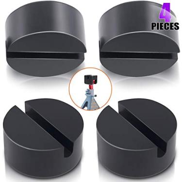 Imagem de Adaptador de tomada tipo redondo Sparta Swpeet, pacote com 4 unidades, para suporte de tomada 2-4 toneladas, protetor de soldas de trilho de borracha universal Sparta para chão com ranhuras