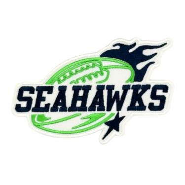 Imagem de Siam Accs Rugby Fans Seattle Football Star Patch bordado time favorito dos fãs de futebol americano, passar a ferro, costurar, para roupas, mochilas, jeans, motocicleta, costurar, jaquetas