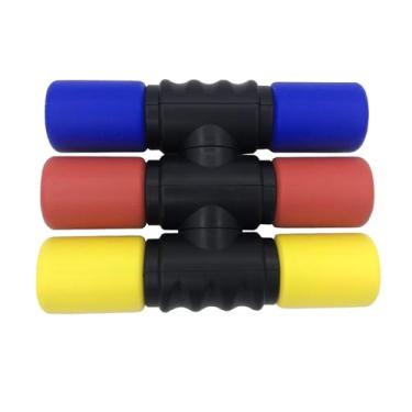 Imagem de TUOREN 1 conjunto de agitadores de percussão de plástico torcido fileira tripla amarelo azul vermelho médio instrumentos para bateristas, banda, estúdio de música, acompanhamento