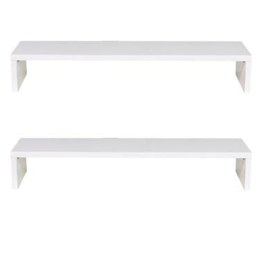 Imagem de Kit 2 Base Suporte Monitor Grande Home Studio Para Mesa