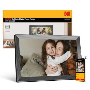 Imagem de KODAK Moldura digital, moldura digital WiFi de 32 GB, 15,6 polegadas, tela sensível ao toque IPS HD 1920 x 1080, rotação automática, compartilhe fotos e vídeos via KODAK App, Farther's Day for Man