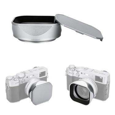 Imagem de JJC Para-Sol Quadrado De Metal Lh-X100 Com Anel Adaptador Ar-X100 49 Mm Para Câmeras Fujifilm X100Vi X100V X100F, Filtro, Permite Acoplar Uv/Nd/Cpl