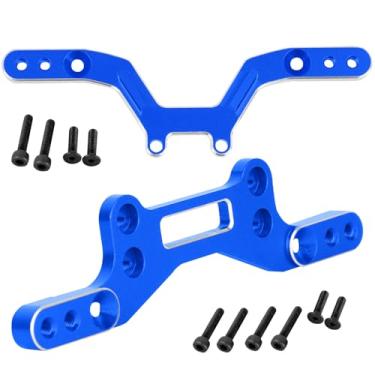 Imagem de RCYouHott RC Front and Rear Shock Tower Damper Plate Set Upgrades Part for 1/18 Typhon Grom RC Car,Aluminum Shock Tower/Shocks Mount Hops Up,Navy Blue
