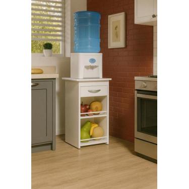 Imagem de Fruteira com gaveta de chão cozinha multiuso Suporte para Bebedouro ou