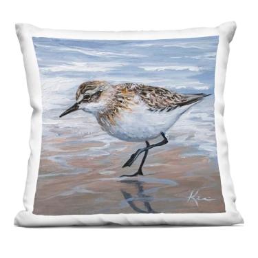 Imagem de Stupell Industries Almofada estampada para interior Sand Piper Shore, 45 x 18 x 45, azul