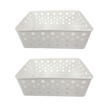 Imagem de Cesto Organizador Premium Branco 19x13,5x6,5Cm
