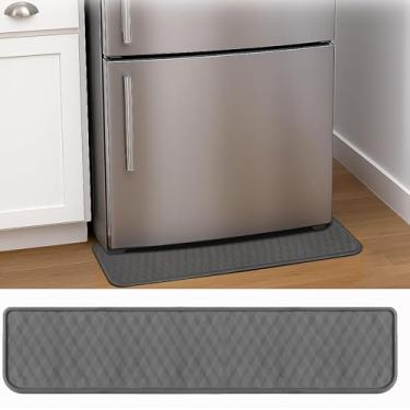 Imagem de Tapete de geladeira impermeável antiderrapante e bandeja de eletrodomésticos para geladeira, lavadora, secadora, minibar, coletor de gotejamento extra grande, almofada de proteção contra