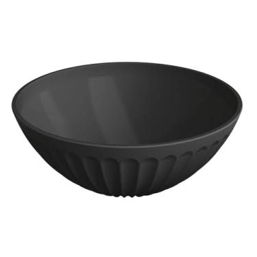 Imagem de Saladeira 1L Tigela Redonda Plástica Preta 18x7,5cm Pipoca Sobremesa Uz