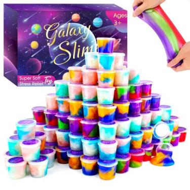 Imagem de Party Favors Slime WUJYLY Galaxy com 75 Mini Slime Kit 75 ml