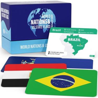 Imagem de Flashcards: Países do mundo de Briston com capital e bandeira