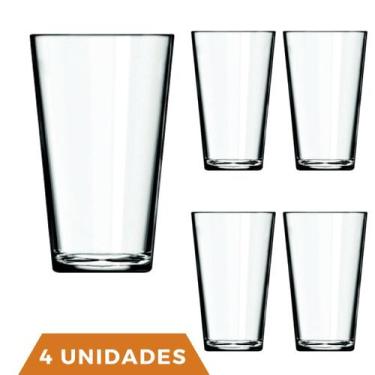 Imagem de Jogo 4 Copos Cairo 350ml Agua Vidro Transparente Suco Nadir - NADIR FI