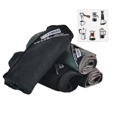 Imagem de CAFEMASY Toalhas Barista Acessórios para Espresso Bar Pacote com 4 Pano de Limpeza Micro Absorvente Macio Não Abrasivo para Barista Limpar Varinha a Vapor Café ou Máquina de Café Expresso