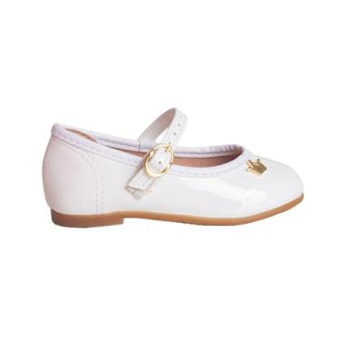 Imagem de Sapatilha Molekinha Verniz Premium Bebê Feminino, Branco, 24