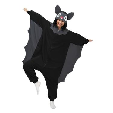 Imagem de vavalad Pijama de morcego para adultos, fantasia de Halloween, cosplay, feminino, masculino, Novas fantasias de pijama macacão, Small