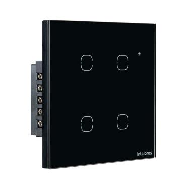 Imagem de Interruptor Smart Wi-Fi Touch 4 Teclas Ews 1004 Pt Intelbras