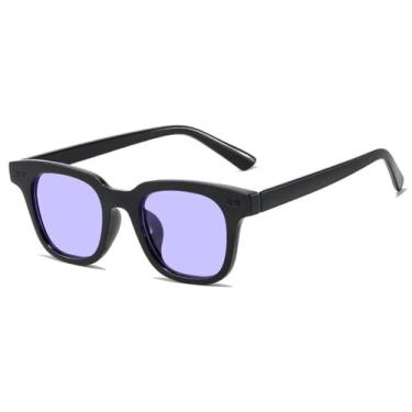 Imagem de Óculos de sol vintage com lentes para ciclismo, masculino e feminino, armação fashion, proteção UV, roxo