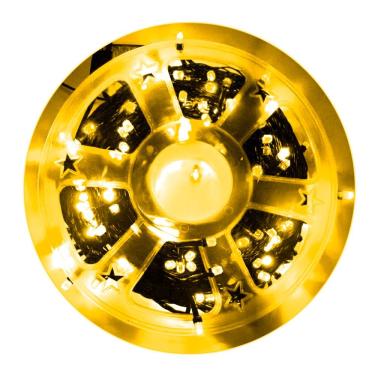 Imagem de Cordão Pisca Natal 200 Lampadas Led 8 Funções Rolo 50m 110v Amarelo