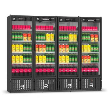 Imagem de Visa Cooler Multiuso 4 Portas Preto/branco VCM4P Refrimate 220V