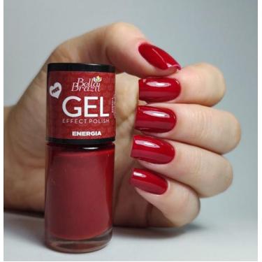 Imagem de Esmalte Efeito Gel Energia Bella Brazil 9ml  Brilho e Longa Duração
