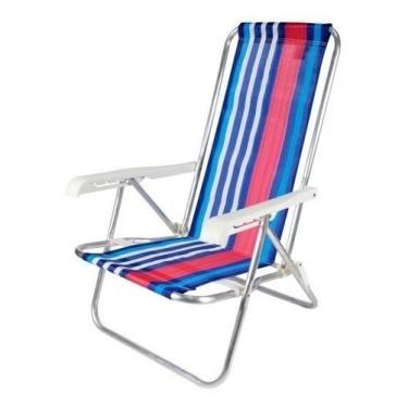 Imagem de Cadeira De Praia Bel Fix Alumínio 4 Posições Cores Variadas - belfix