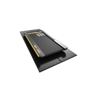 Imagem de Tapete de caminhada de 160 cm x 76 cm para piso de tapete, tapete de esteira sob bicicleta para proteção de piso de madeira, material de exercício de 0,6 cm de espessura, compatível com almofada de